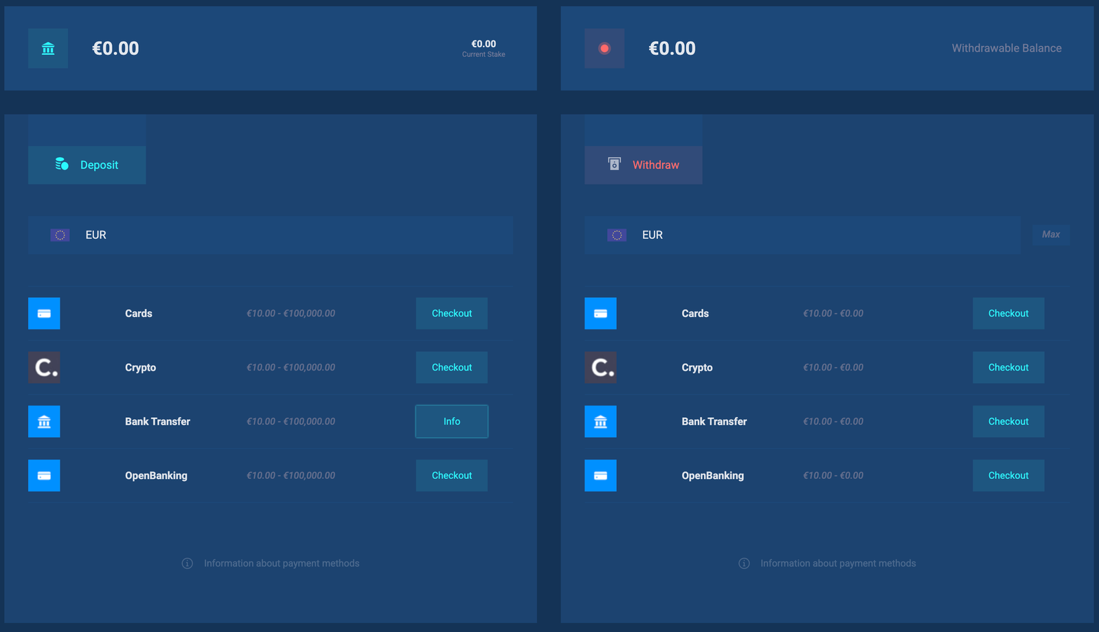 GoPlay365 Casino Payment Methods